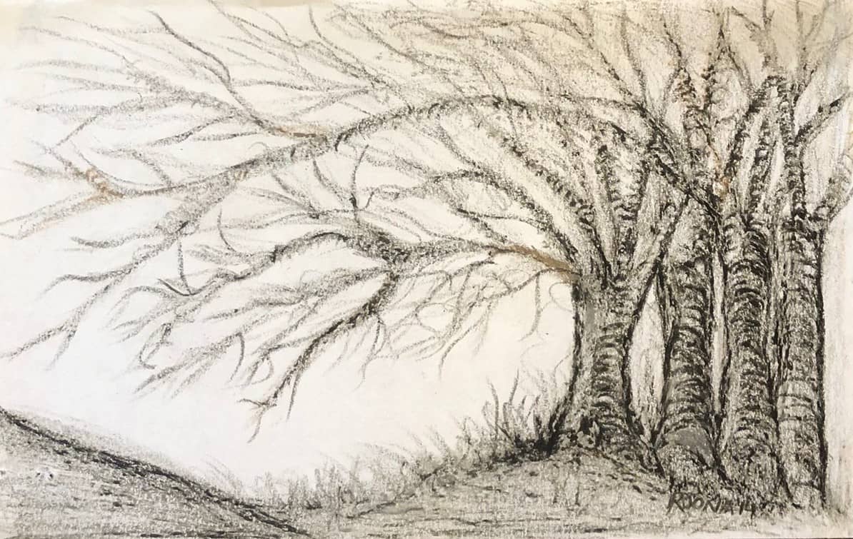 Original painting by Yasmin Akhtar Roona displayed in a Patchogue home
